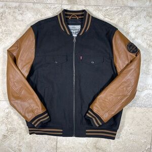 Levi's Wool Mixed Media Varsity Quilted Bomber Jacket XL